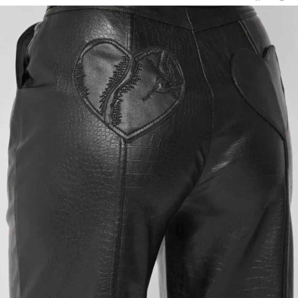 Maniere De Voir vegan croc jeans, size us 6/uk 10